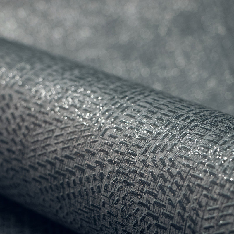 65009 Greek Tile Black Blue Feel Wallpaper By Hohenberger