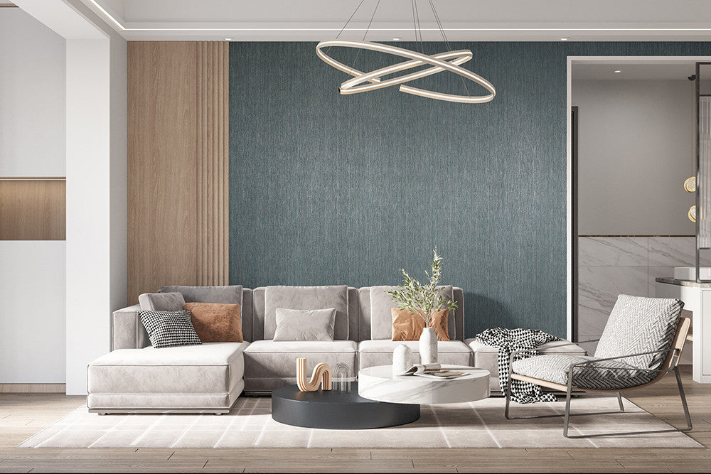 65053 Curtain Dark Blue Feel Wallpaper By Hohenberger