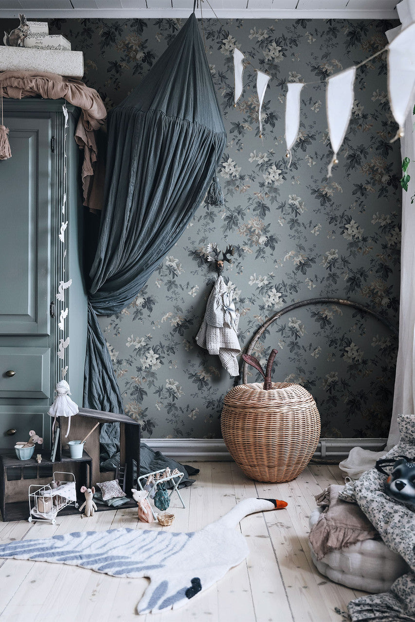 651-26 Sandra Misty Blue Ett Hem Wallpaper by Sandberg