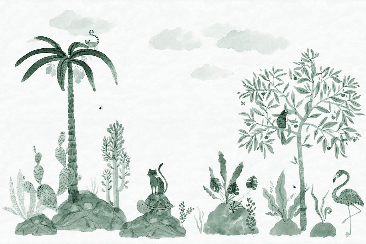 653-58 Wilton Jade Familj II Wallpaper by Sandberg