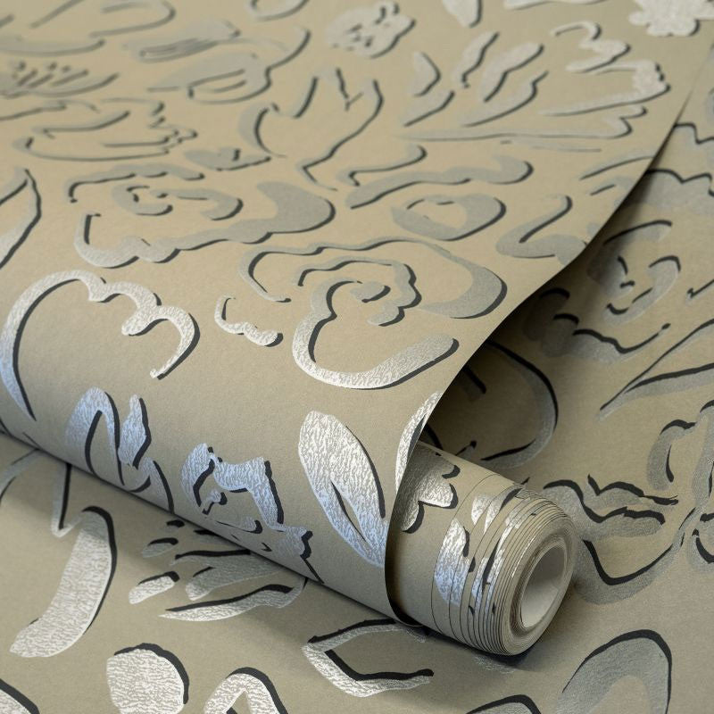 65330 Fiore Salt Nutmeg Wallpaper By Hohenberger