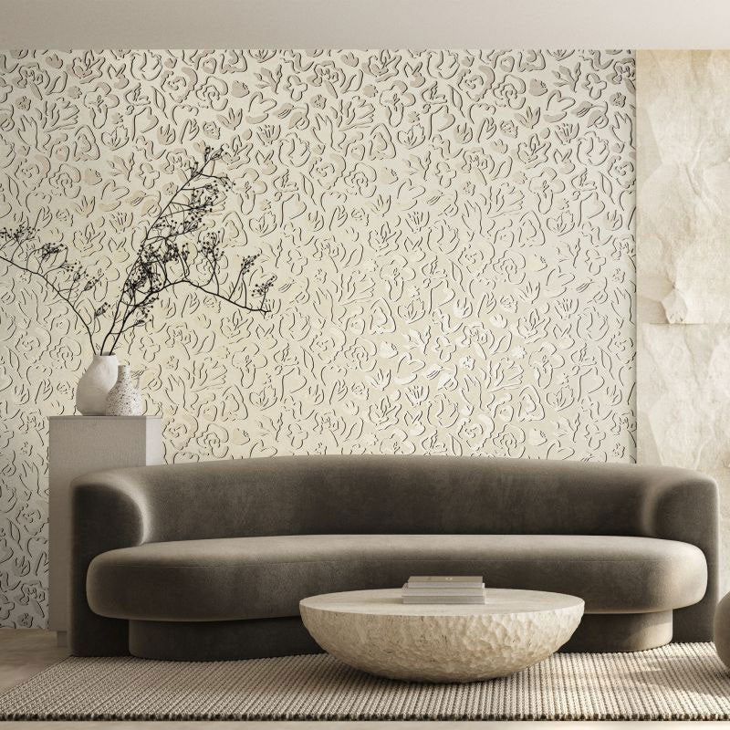 65331 Fiore Salt Pine Nut Wallpaper By Hohenberger Galerie