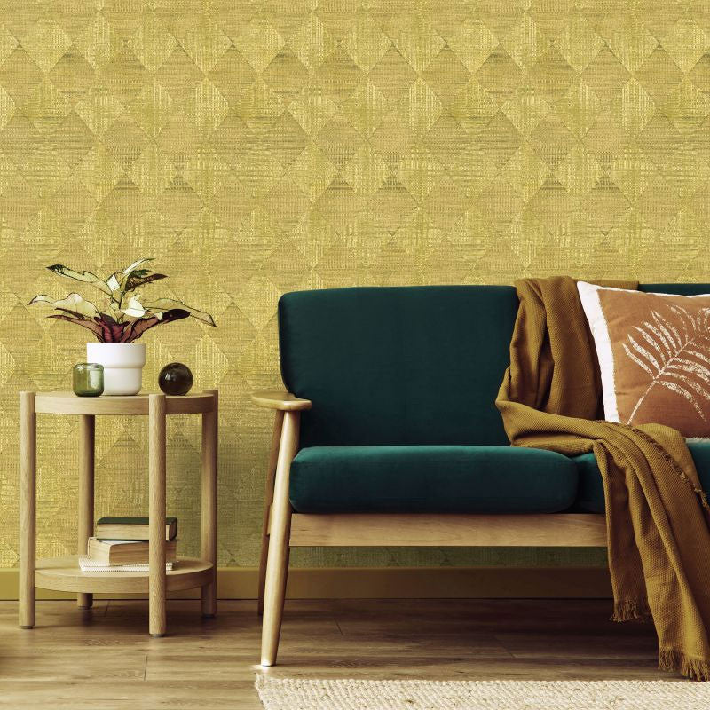 65342 Raffia Pepper Mustard Wallpaper By Hohenberger Galerie