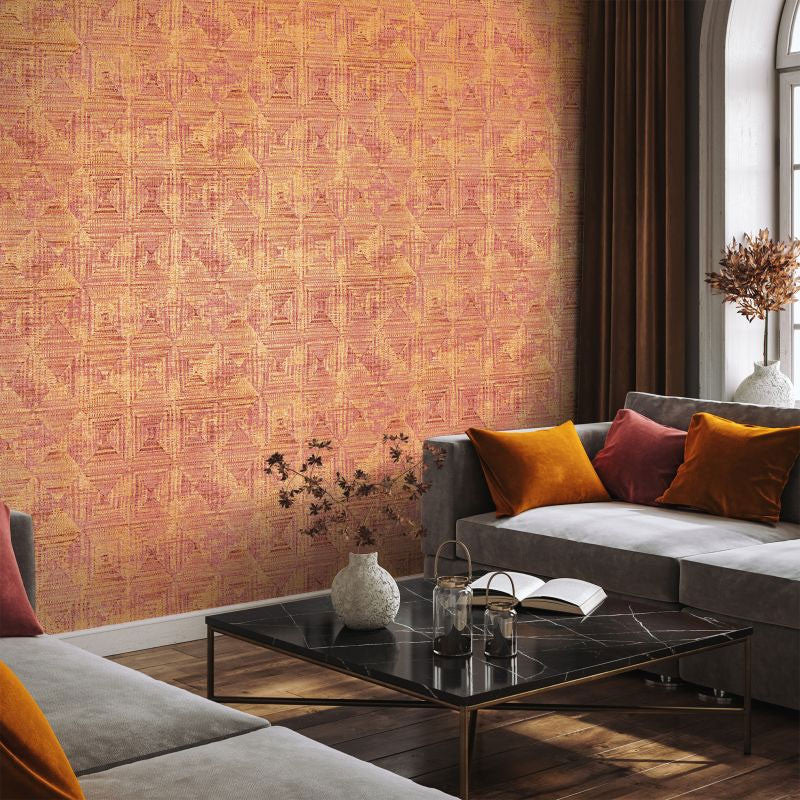 65345 Raffia Pepper Curcuma Wallpaper By Hohenberger