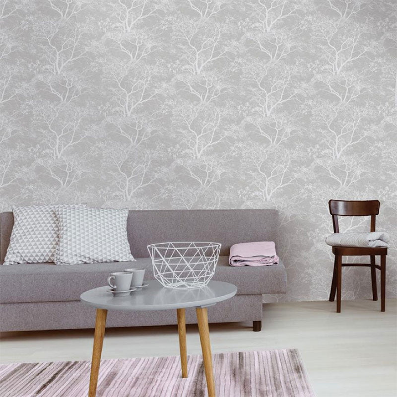 65401 Whispering Trees Grey Wallpaper By Holden DŽcor