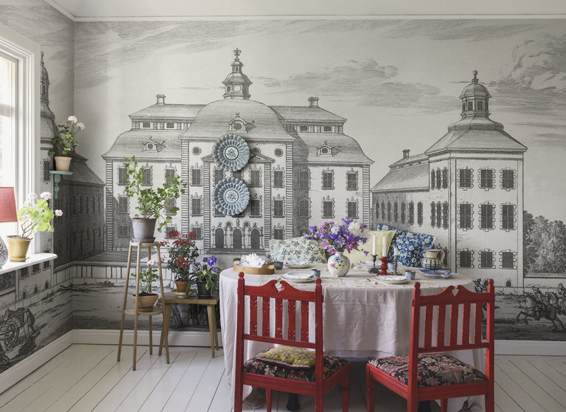 657-31 Graphite Lofstad Slott Sandberg Edition Mural by Sandberg