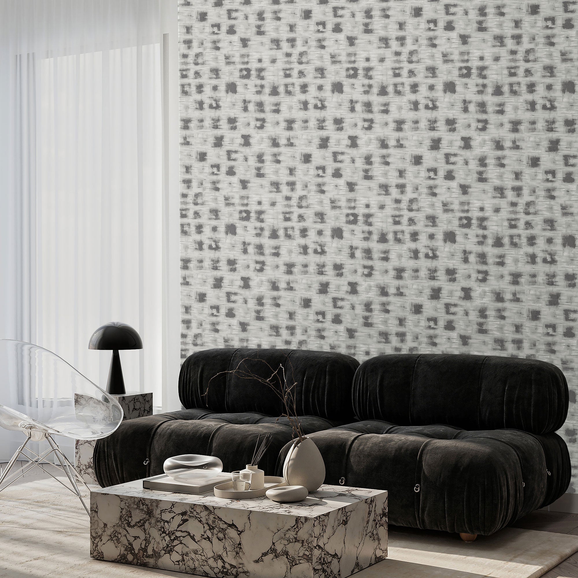 65766 Felino Black Cerra Wallpaper by Galerie - Room