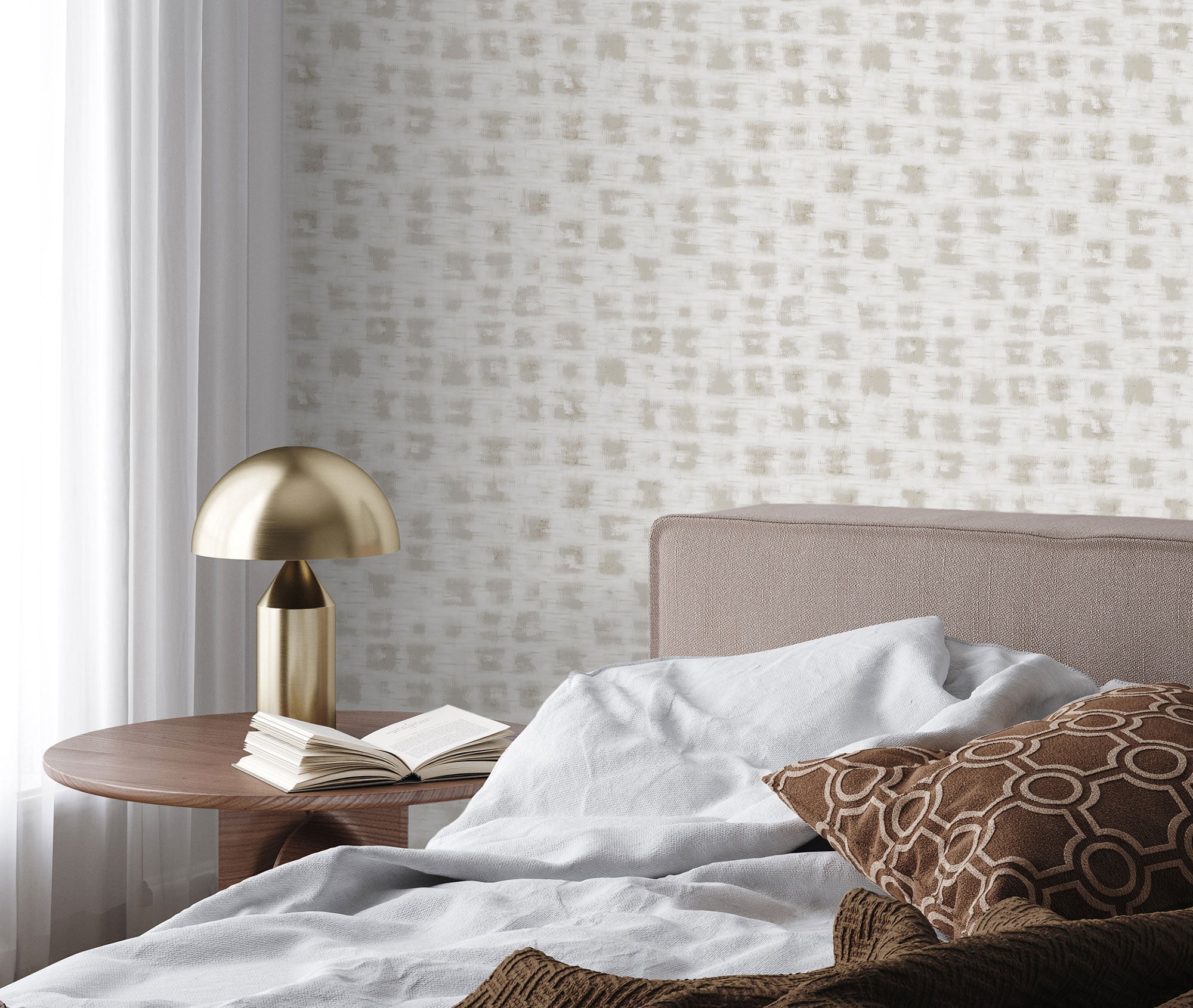 65769 Felino Linen Cerra Wallpaper by Galerie - Room