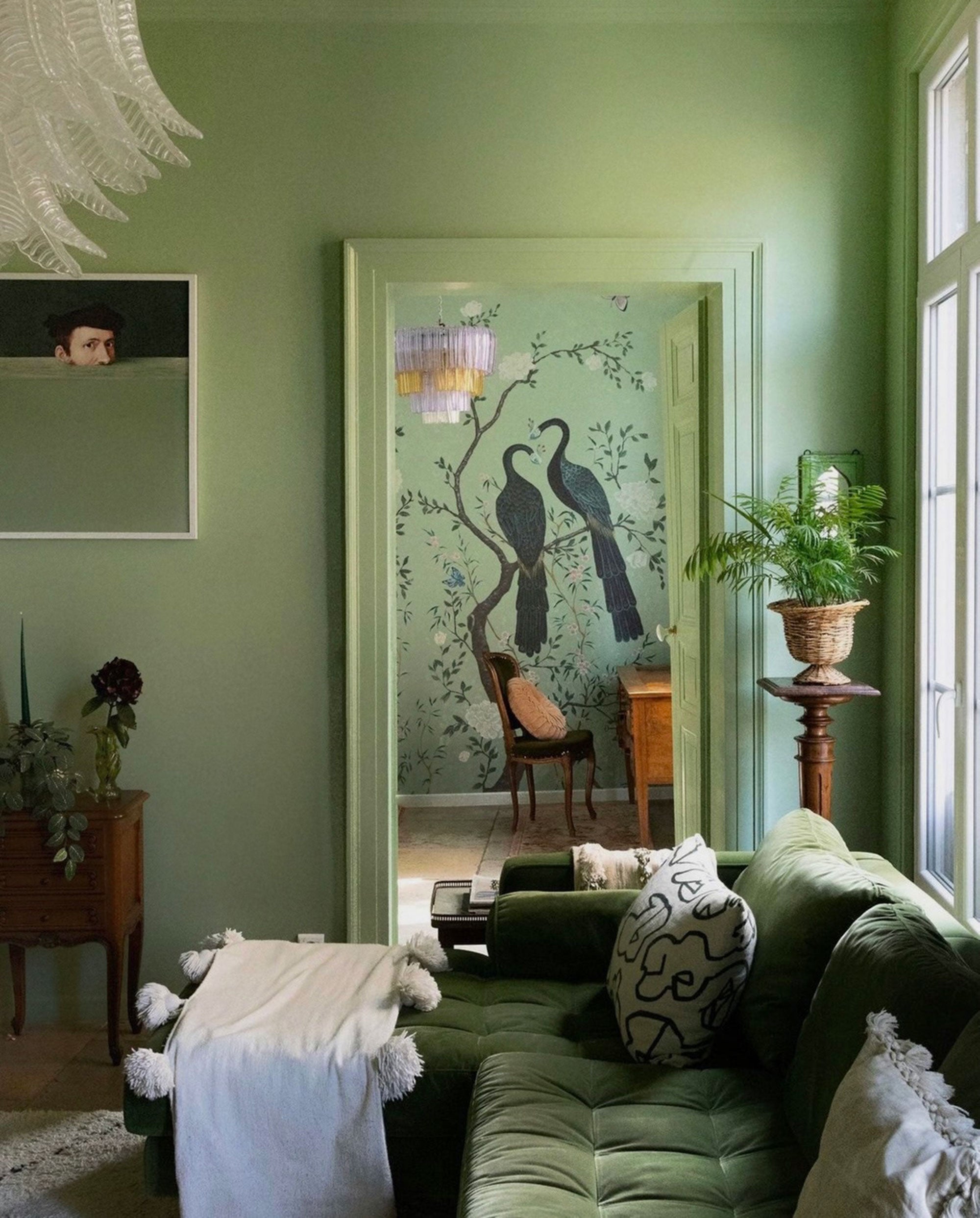 Edo Mint Random Chinoiseries II Mural by Coordonné (400x280cm)