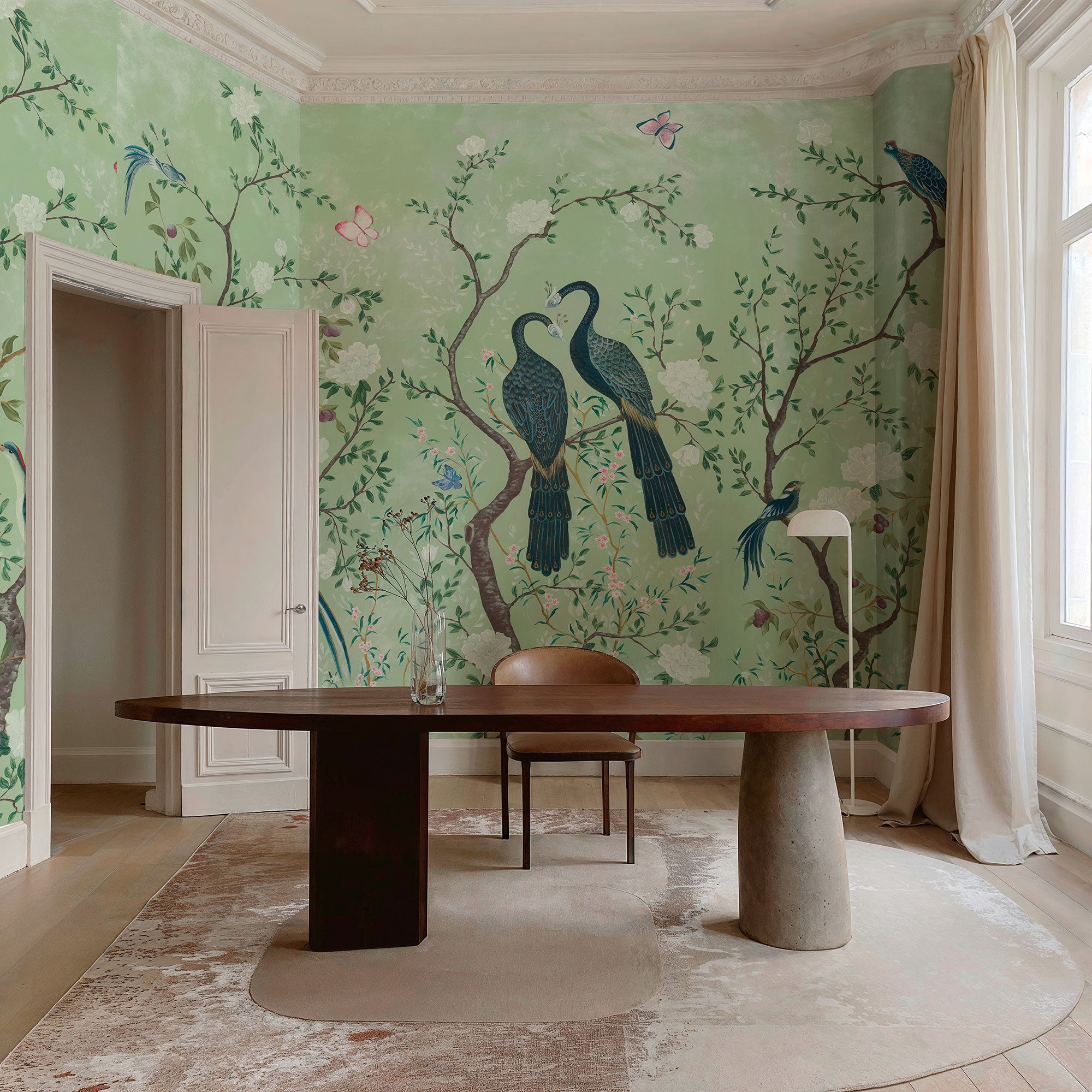 Edo Mint Random Chinoiseries II Mural by Coordonné (400x280cm)