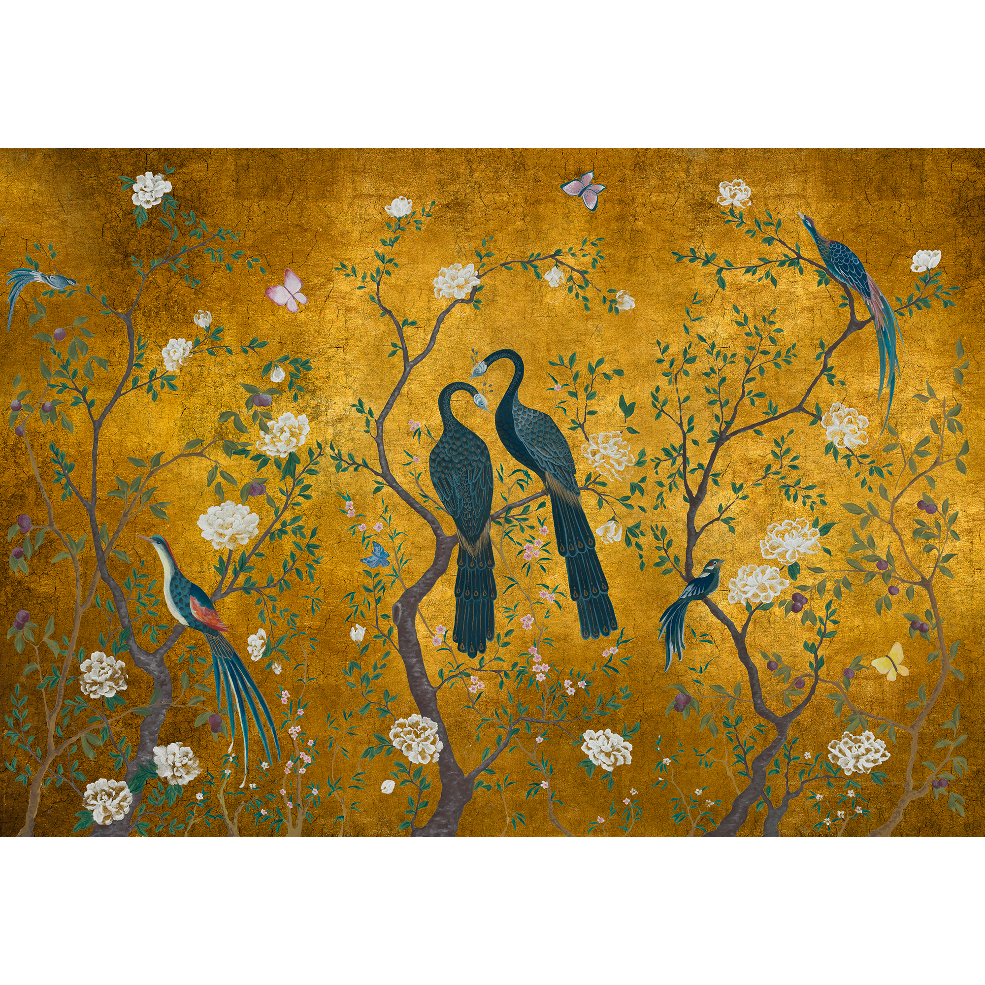 Edo Gold Random Chinoiseries II Mural by Coordonné (400x280cm)