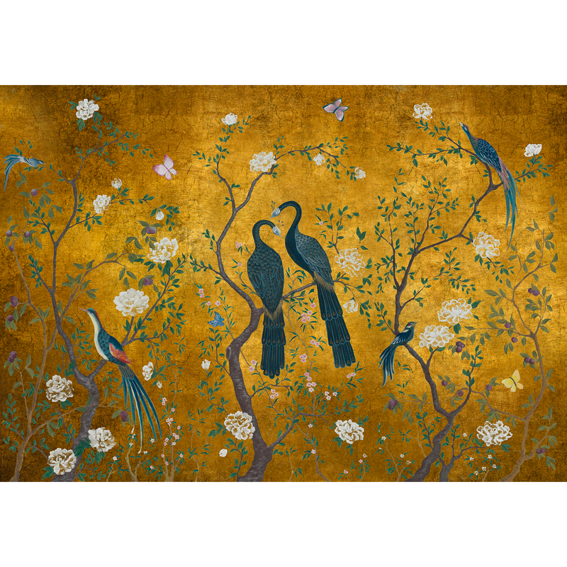 Edo Gold Random Chinoiseries II Mural by Coordonné (400x280cm)