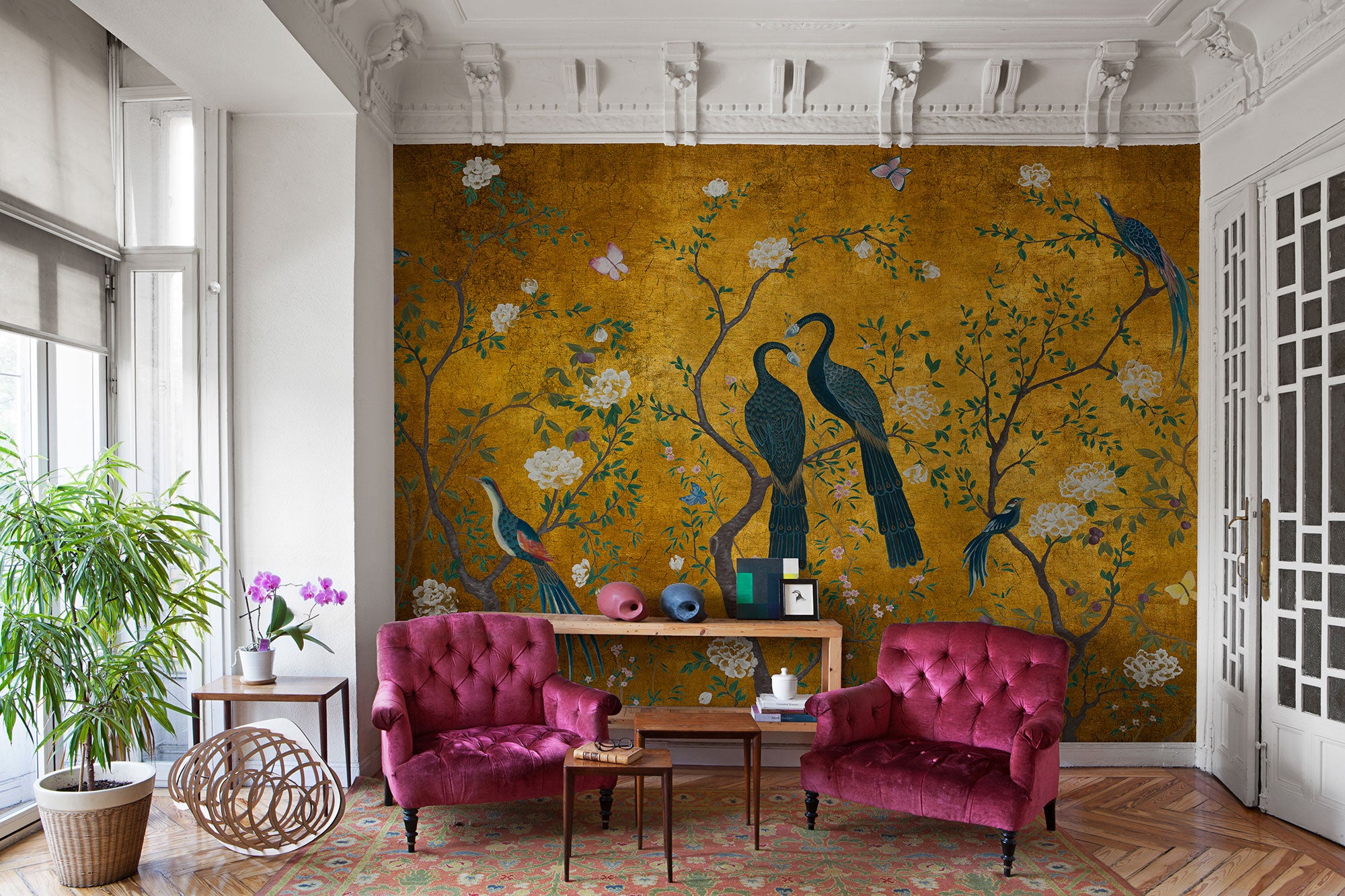 Edo Gold Random Chinoiseries II Mural by Coordonné (400x280cm)