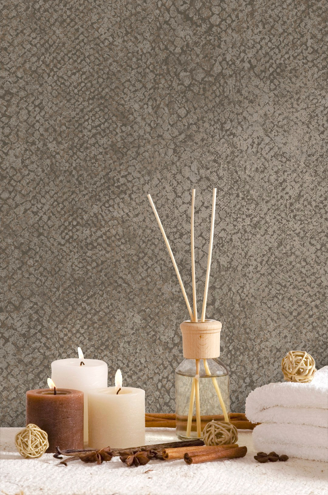 66281 Boa Taupe Wallpaper by Holden Decor