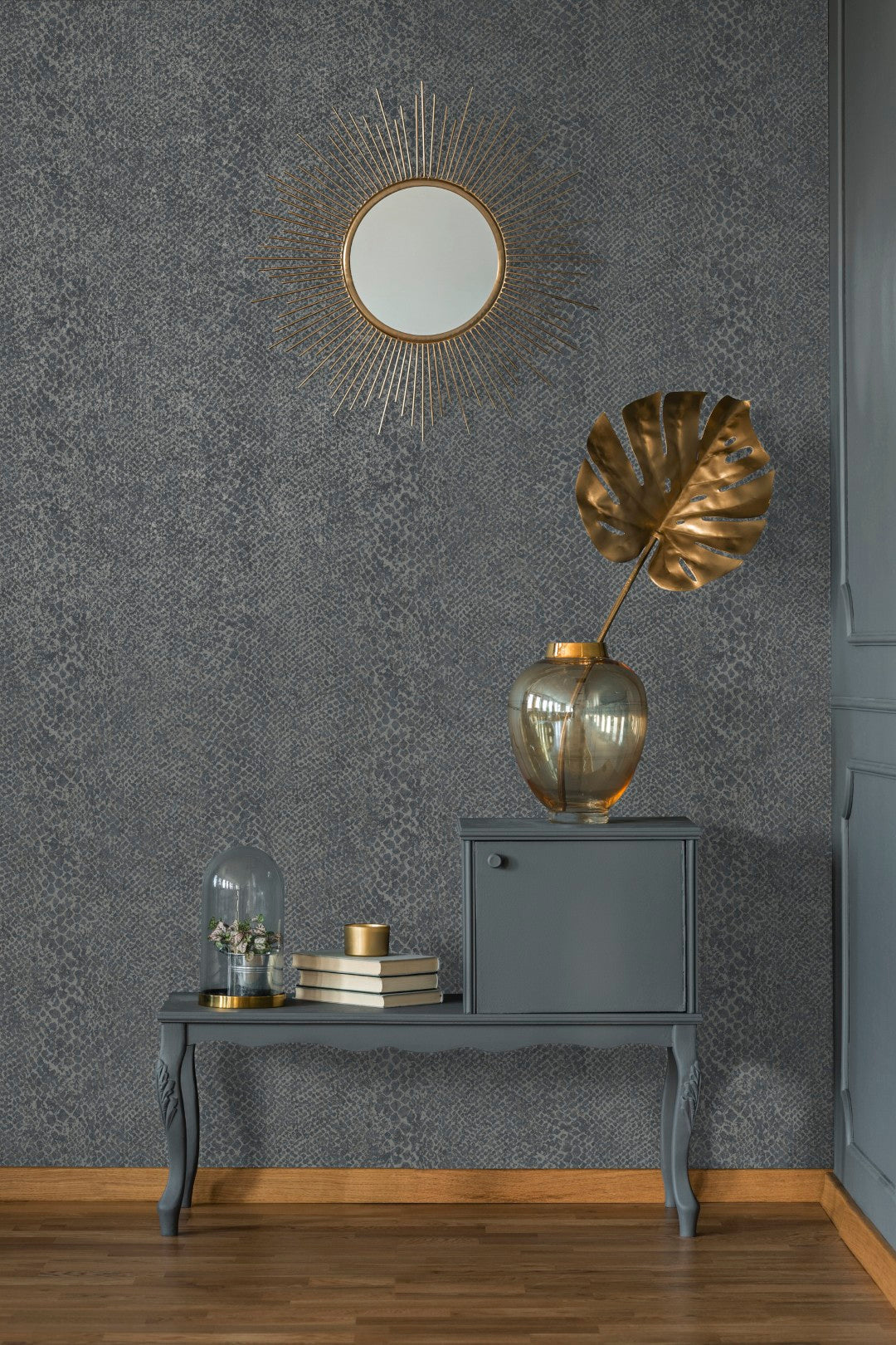 66282 Boa Navy Wallpaper by Holden Decor