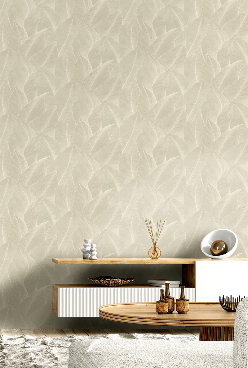 66320 Anthurium Cream Wallpaper by Holden Decor
