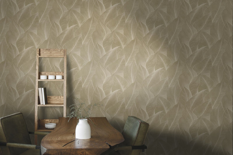 66321 Anthurium Beige Wallpaper by Holden Decor