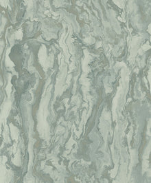 66330 Thassos Marble Duck Egg Wallpaper by Holden Decor