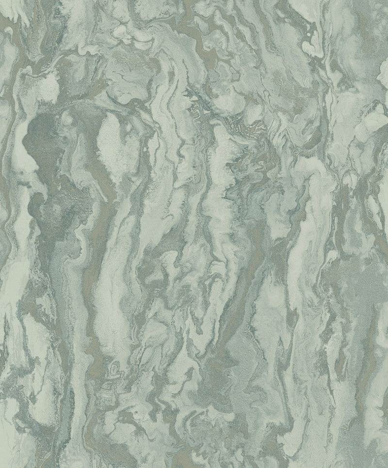 66330 Thassos Marble Duck Egg Wallpaper by Holden Decor