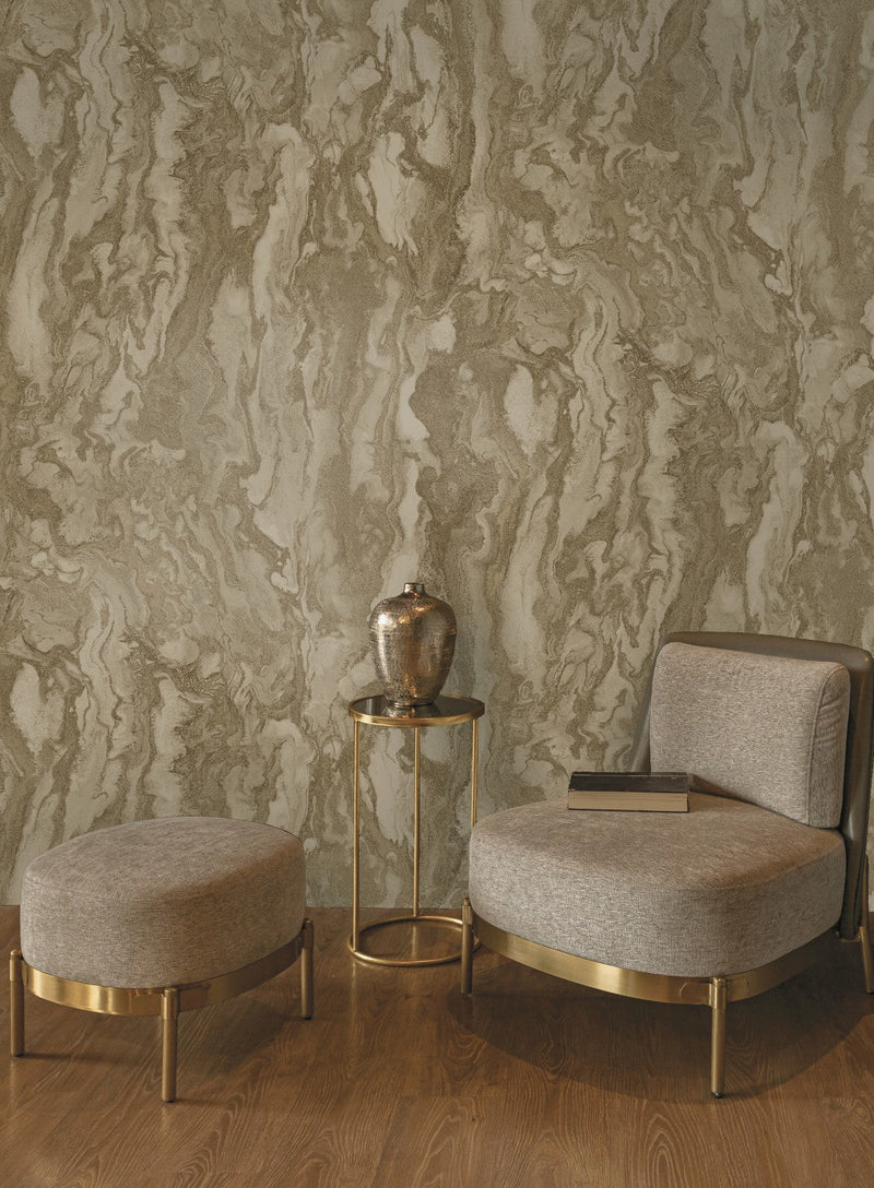 66331 Thassos Marble Beige Wallpaper by Holden Decor