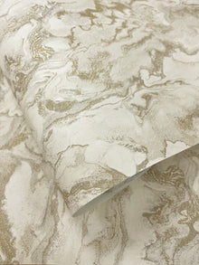 66332 Thassos Marble Cream Wallpaper by Holden Decor