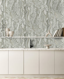 66333 Thassos Marble Grey Wallpaper by Holden Decor