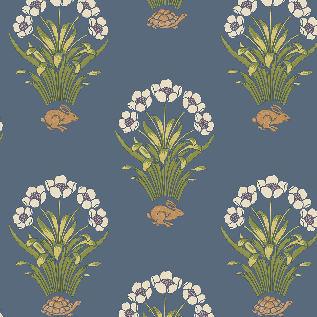 6656 Tortoise & Hare Blue Wallpaper by Belgravia