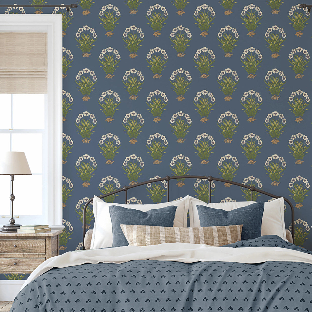 6656 Tortoise & Hare Blue Wallpaper by Belgravia