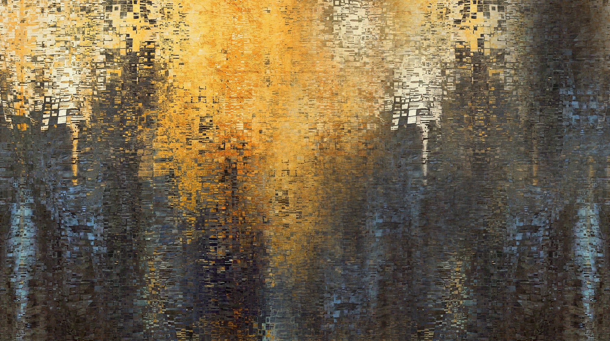 6800105 Gustave Dark Blue Random Papers II Mural by Coordonné