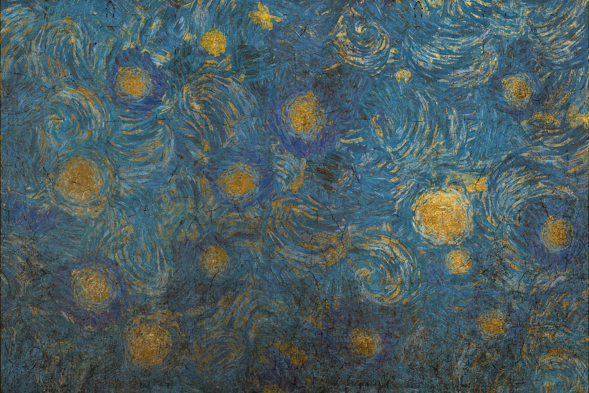 6800108 Vincent Blue Random Papers II Mural by Coordonné
