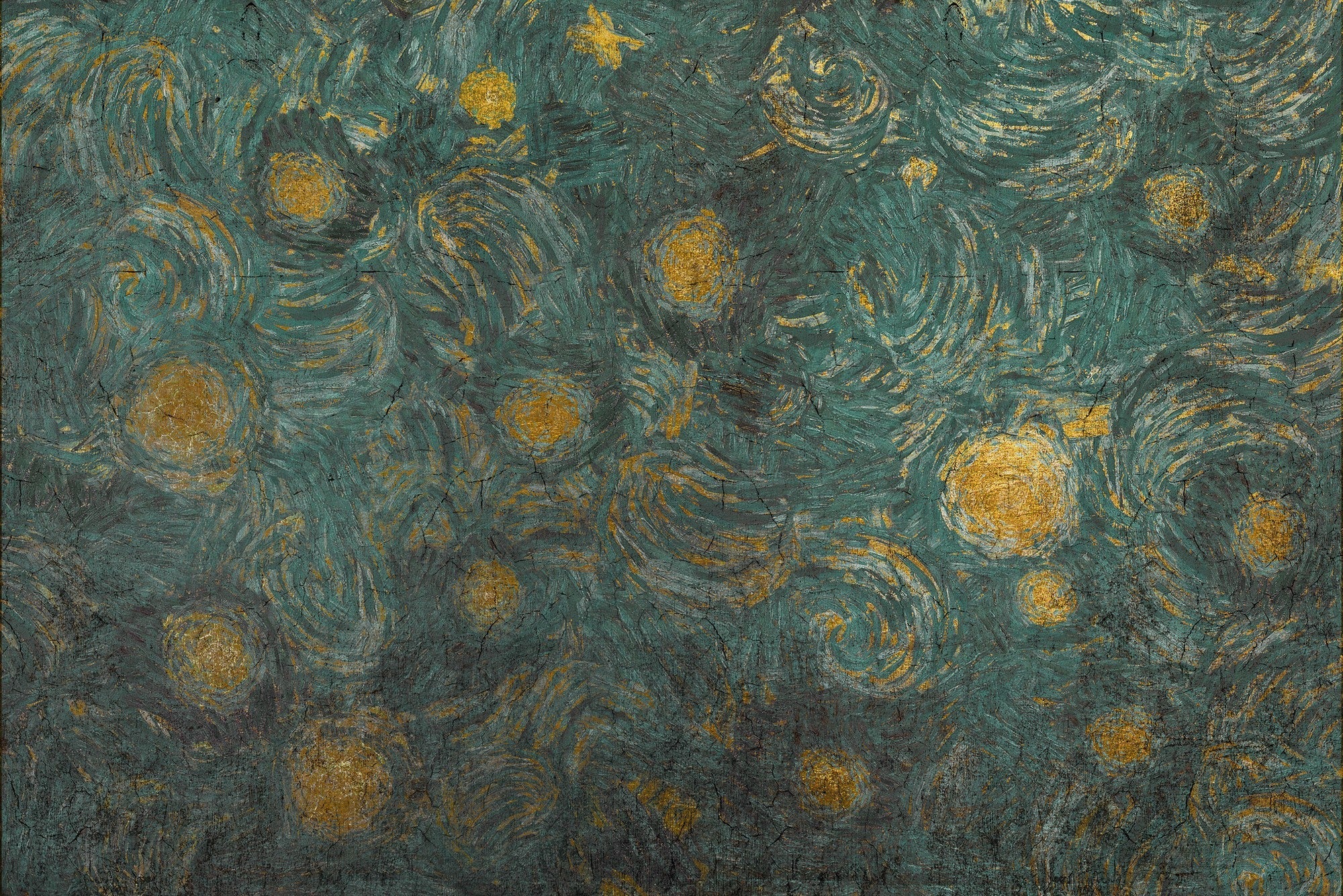 6800110 Vincent Emerald Random Papers II Mural by Coordonné