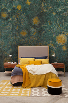 6800110 Vincent Emerald Random Papers II Mural by Coordonné