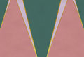 Geometric Mountain Strawberry Mural by Coordonné