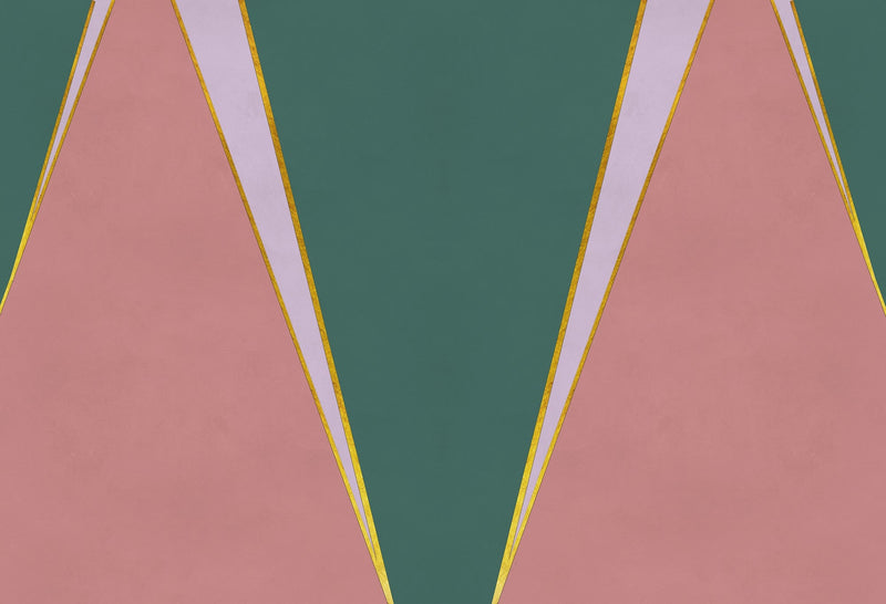 6800203 Geometric Mountain Strawberry Random Papers II Mural by Coordonné
