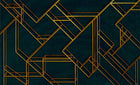 6800207 L Geometric Dark Blue Random Papers II Mural by Coordonné