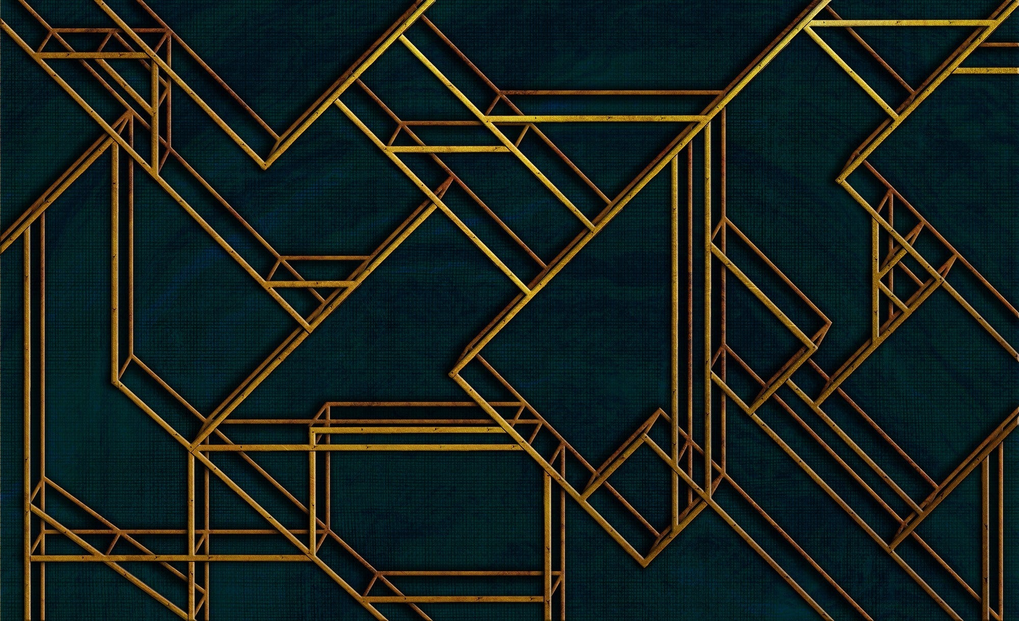6800207 L Geometric Dark Blue Random Papers II Mural by Coordonné