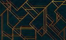 6800207 L Geometric Dark Blue Random Papers II Mural by Coordonné