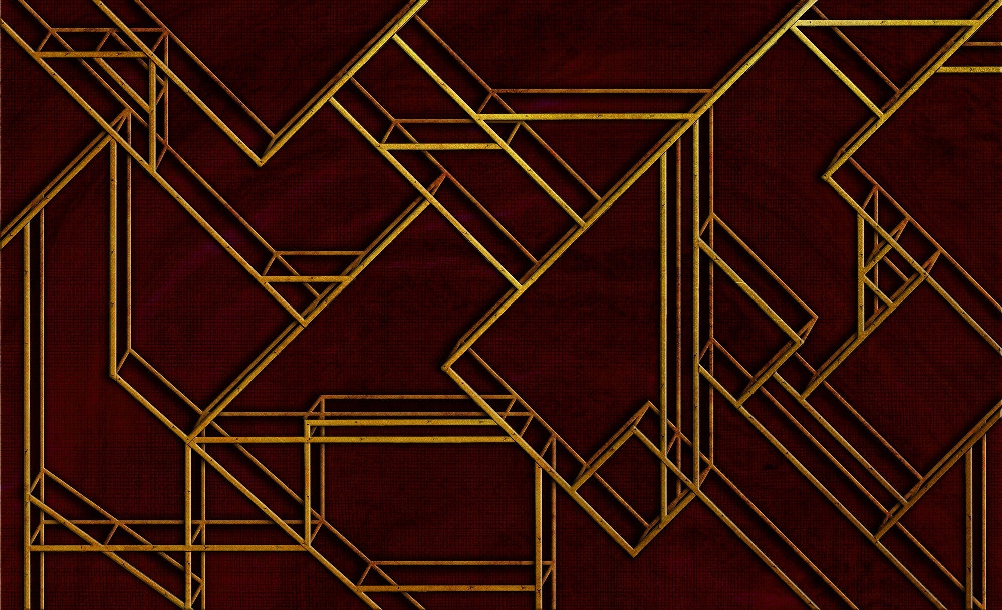 6800208 L Geometric Wine Random Papers II Mural by Coordonné