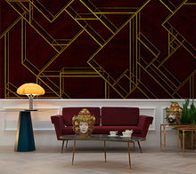 6800208 L Geometric Wine Random Papers II Mural by Coordonné