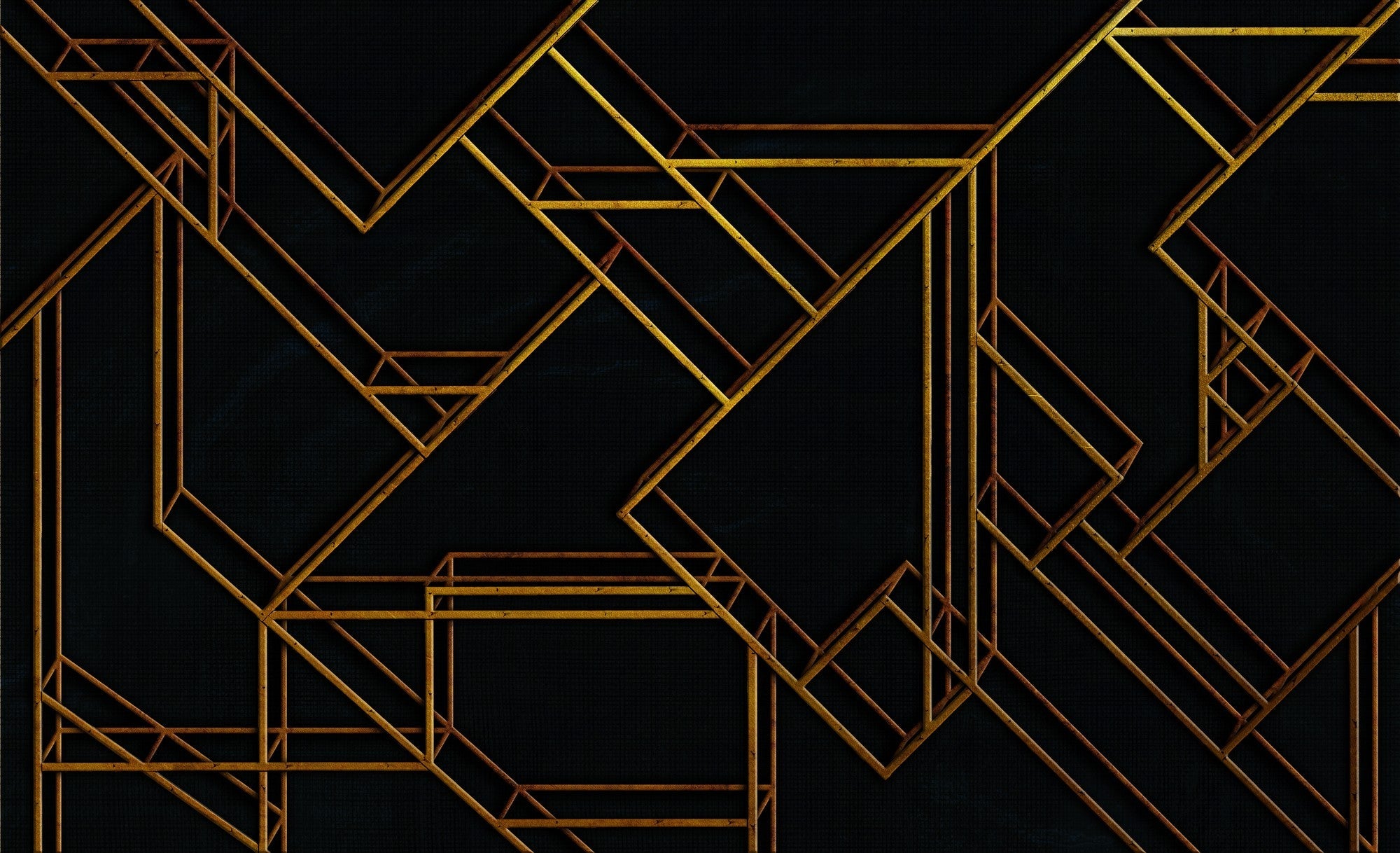 6800209 L Geometric Black Random Papers II Mural by Coordonné