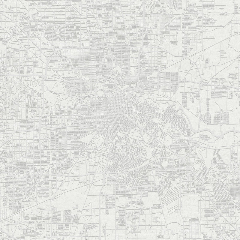 6800302 Urban Map White Random Papers II Mural by Coordonné