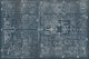Old Beiging Map Dark Blue Random Papers II Mural by Coordonné