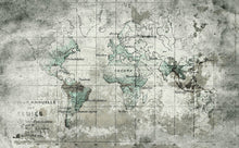 6800305 Old Map Blue Random Papers II Mural by Coordonné