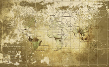 6800306 Old Map Gold Random Papers II Mural by Coordonné