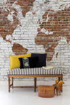 6800309 Bricks Map White Random Papers II Mural by Coordonné