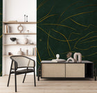 6800408 Abstract Flora Emerald Random Papers II Mural by Coordonné