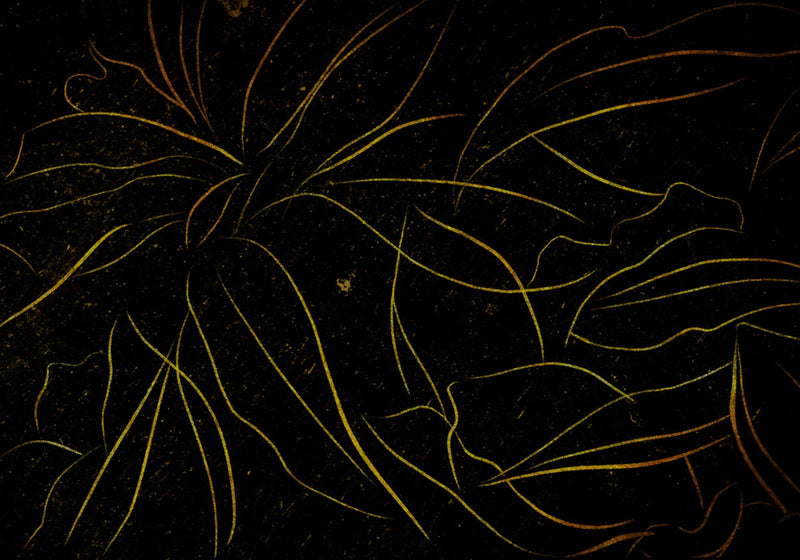 6800409 Abstract Flora Black Random Papers II Mural by Coordonné
