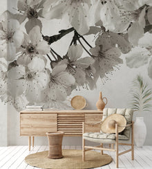 6800413 Big Random Flora Beige Random Papers II Mural by Coordonné