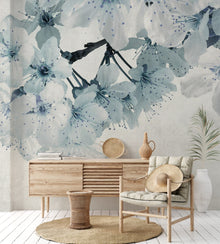 6800415 Big Random Flora Emerald Random Papers II Mural by Coordonné