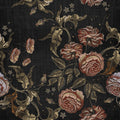 Embroidery Flora Black Random Papers II Mural by Coordonné